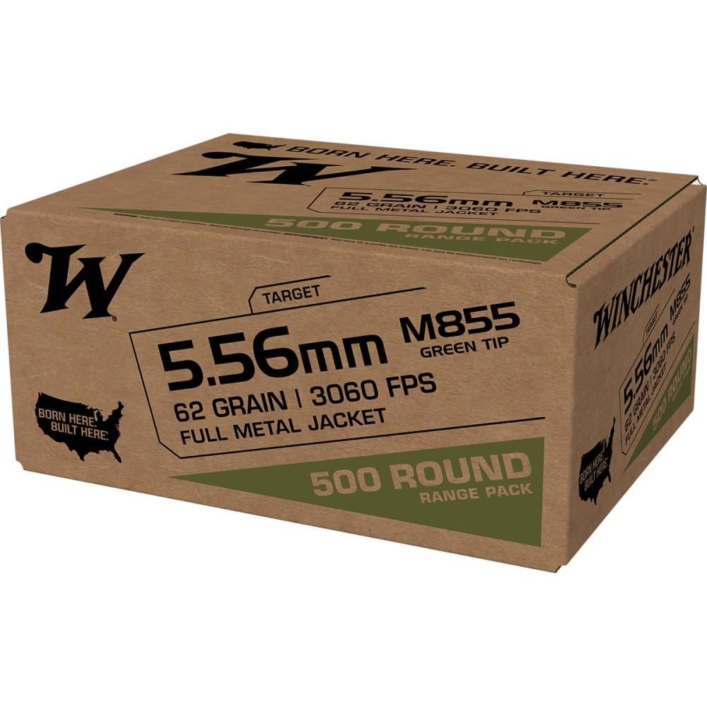 Winchester 5.56 M855 62Gr FMJ Green Tip 500rd Case Webinar